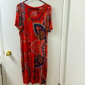 Farm Rio Anthropology Giannina Knit Midi Dress Size 1X